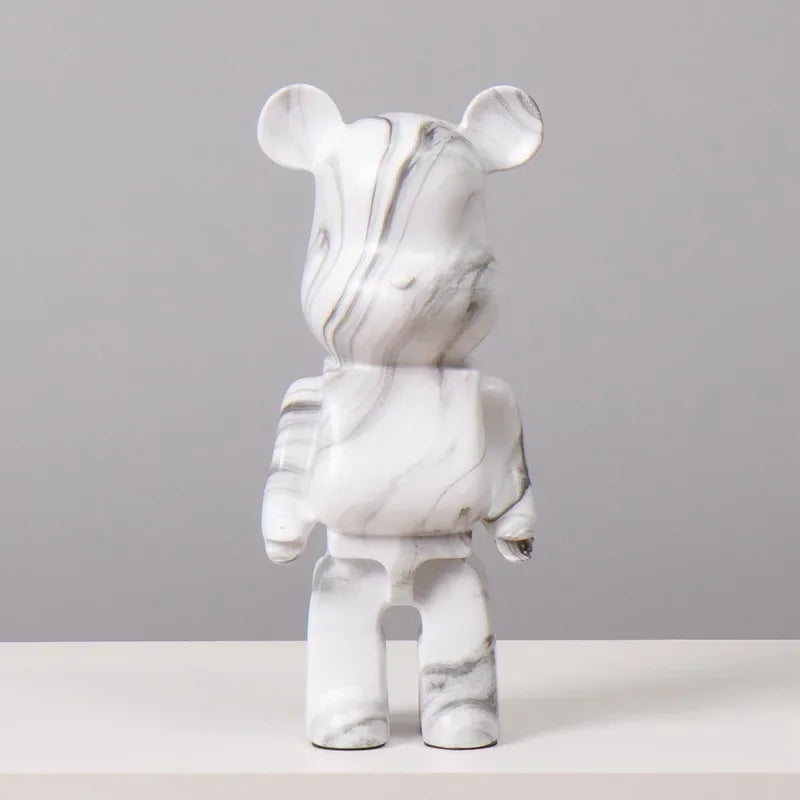 Graffiti Bear Resin Statue Decor | Modern Colourful Bear Ornament 27cm