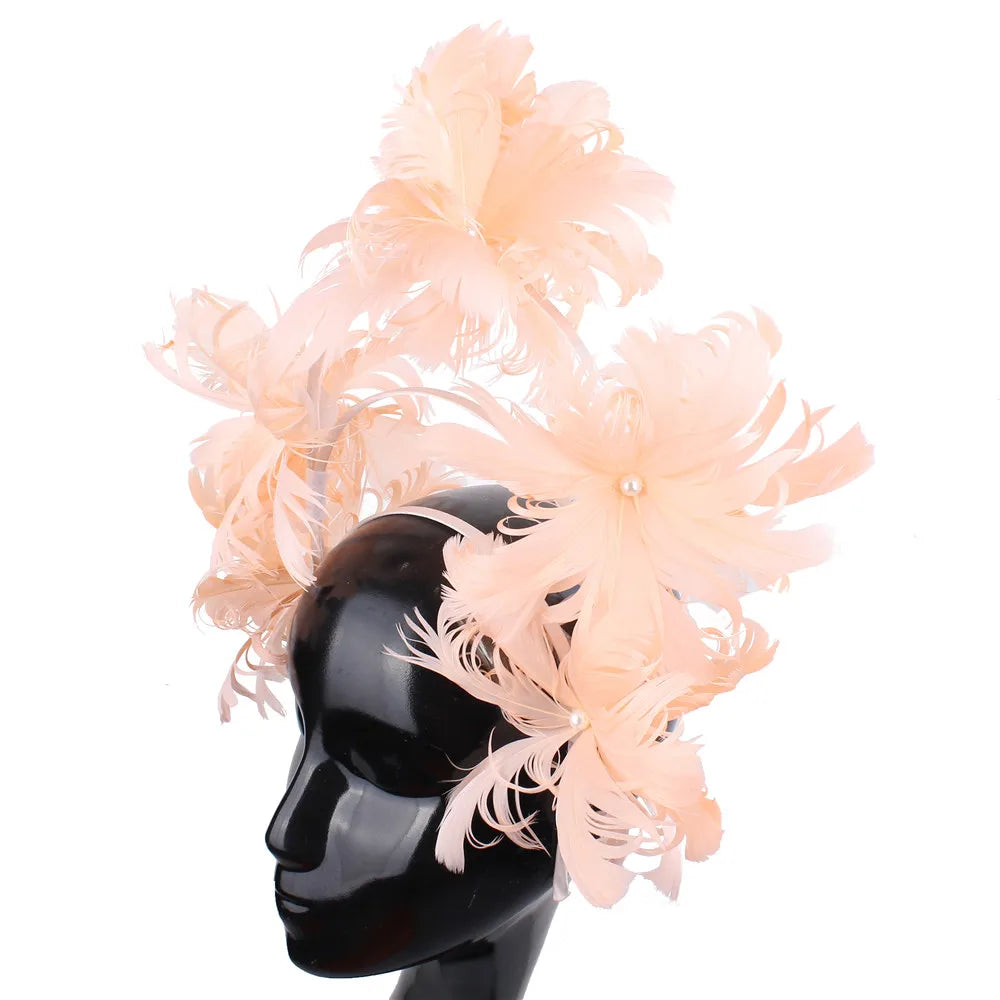 Elegant Women Wedding Hair Fascinator Accessories Headband Bridal Party Show