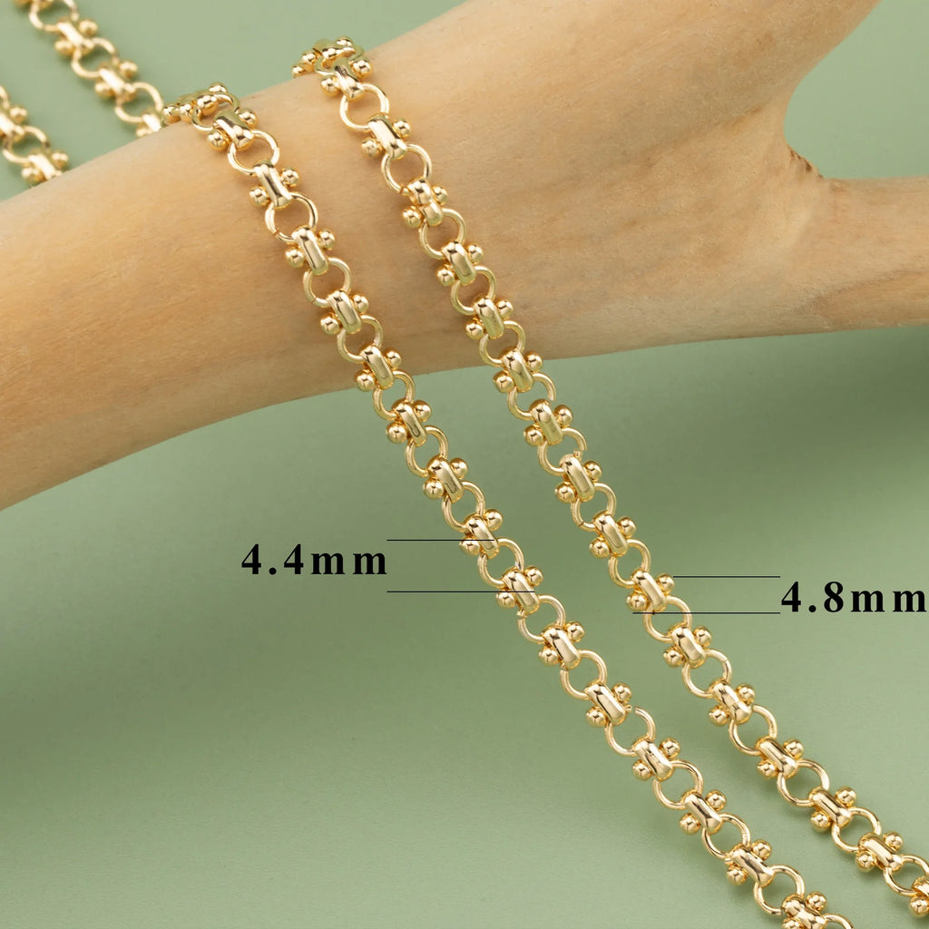 YEGUI C77,diy chain,18k gold rhodium plated,copper,pass REACH,nickel free,jewelry making,charms,diy bracelet necklace,1m/lot