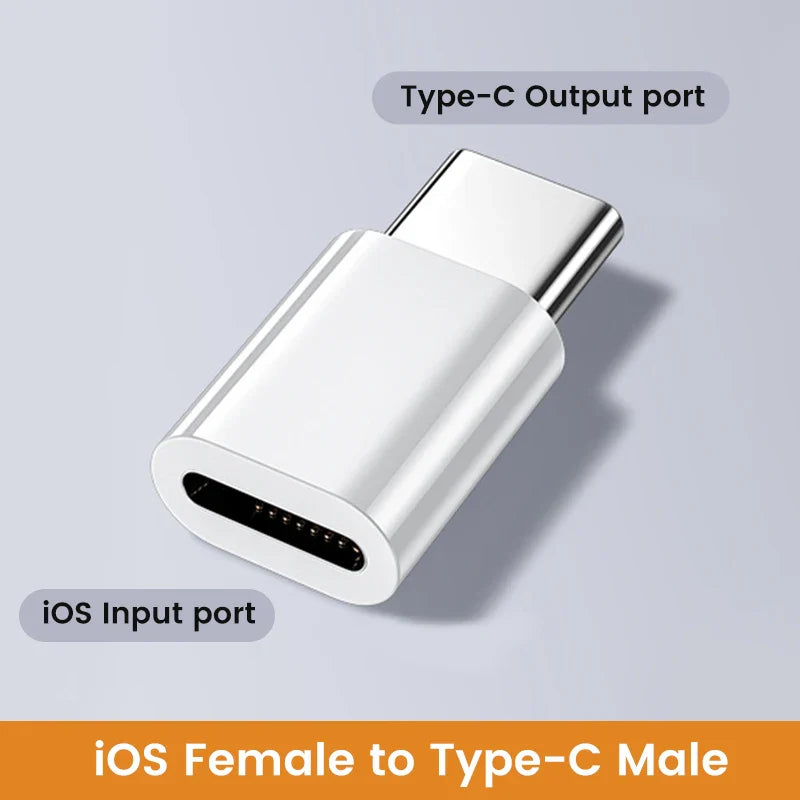 Type c To Lightning Adapter Female Type C Adapter for Ios Fast Charging Adaptador USB C Converter for iPhone