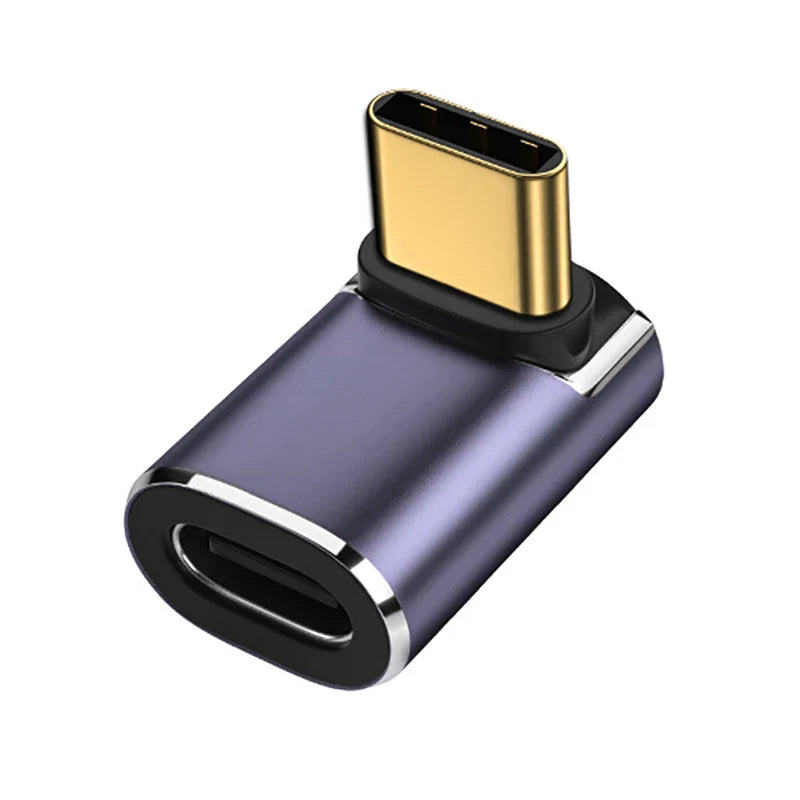 NNBILI USB Type-C Adapter For Macbook 90 Degree Quick Charge Converter Male To Female 100W 5A 40gbps PD Data Transfer 8K60HZ ﻿ ﻿