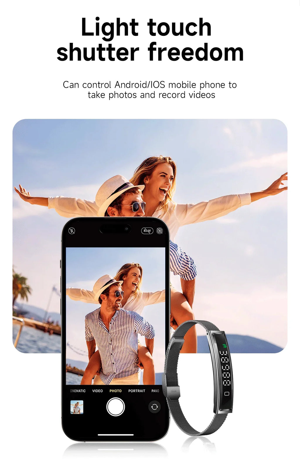 Health & Fitness Smart Bracelet with Heart, Sleep & Activity Tracking