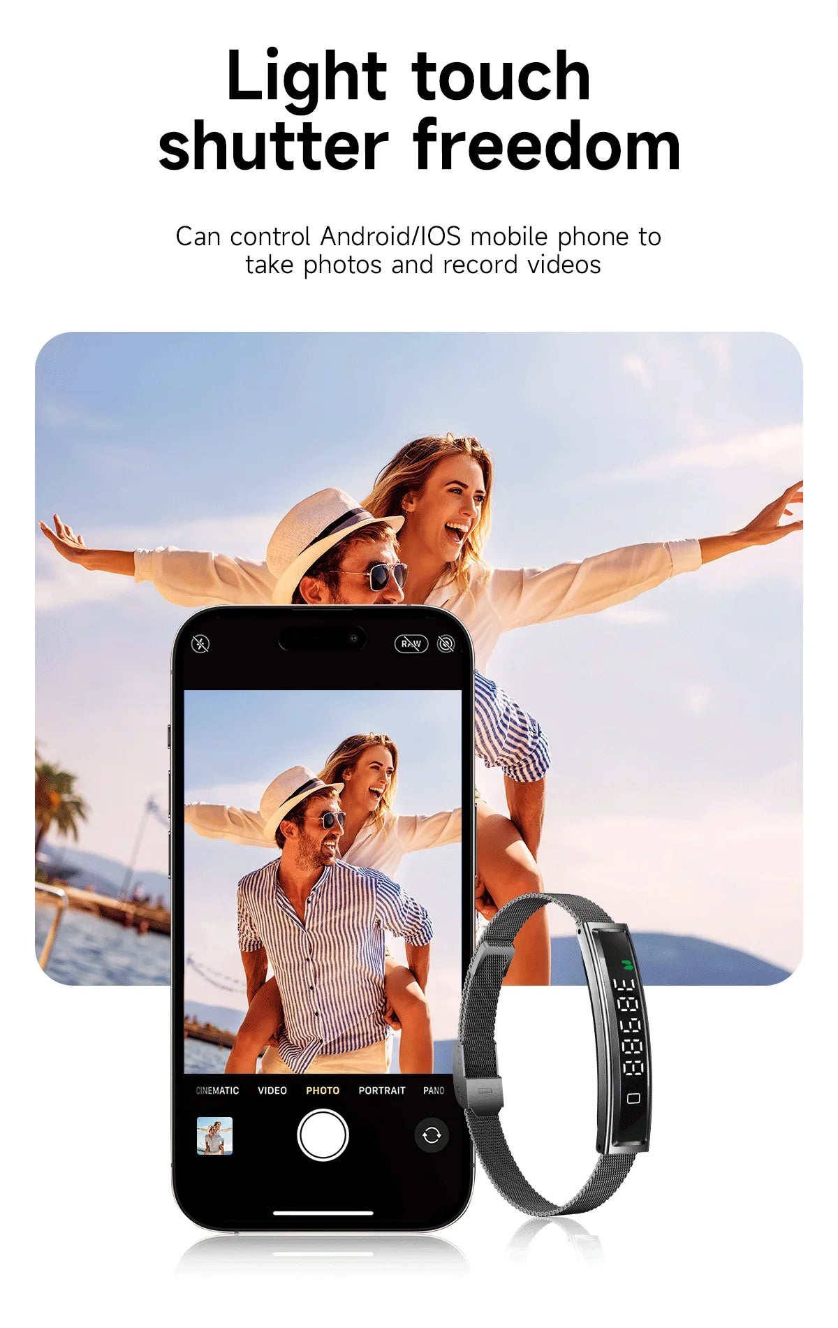 Health & Fitness Smart Bracelet with Heart, Sleep & Activity Tracking