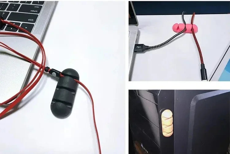 Cable Cord Wire Organizer – Silicone Adhesive Cable Clips for Desk & Workspace Management