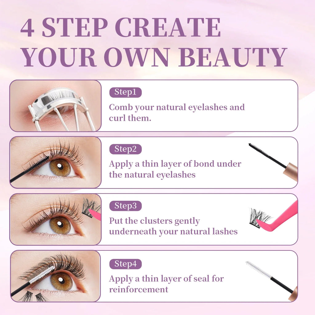 Lash Bond and Seal 10ml Individual Lashes Glue and Seal Super Strong Hold Lash Extension and Lash Glue Remover 5ml Tweezers Kit