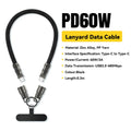 Essager 60W Type C To Type C Fast Charging Cable  For iPhone 16 Xiaomi Huawei  Lanyard  Halter Neck Wrist Multifunctional Cable