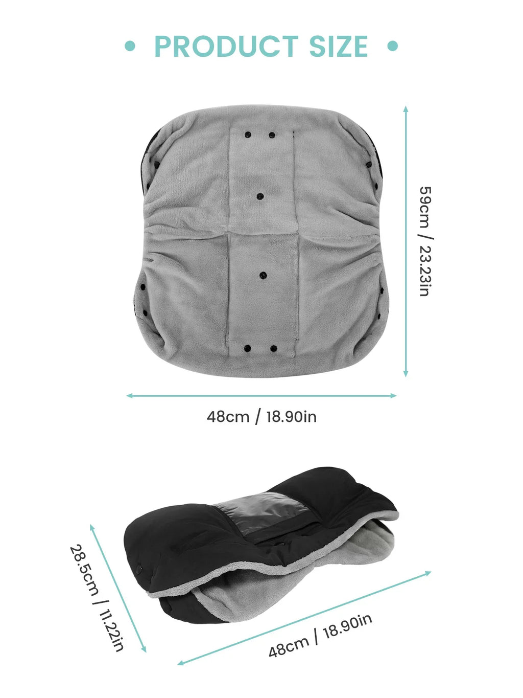 Stroller Warm Gloves with Phone Pocket & Without Phone Pocket Winter Stroller Hand Muff Waterproof Windproof Warm Gloves