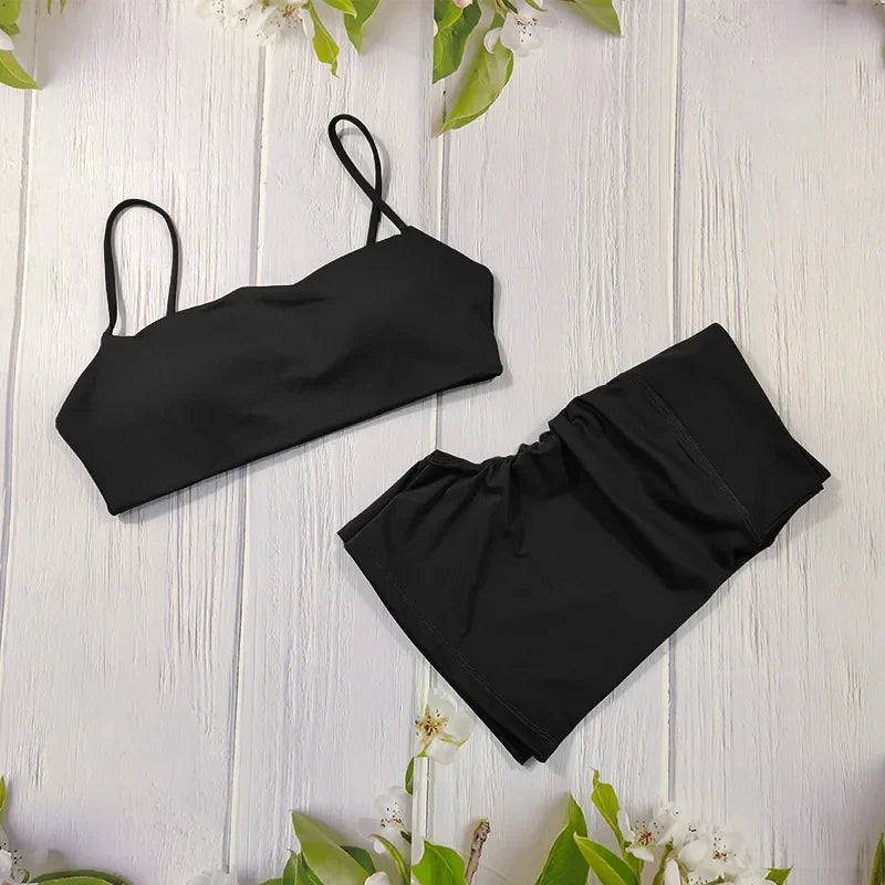 Butt Lifting Sports Set Shorts Gym Exercise Clothes Women's Yoga Suit For