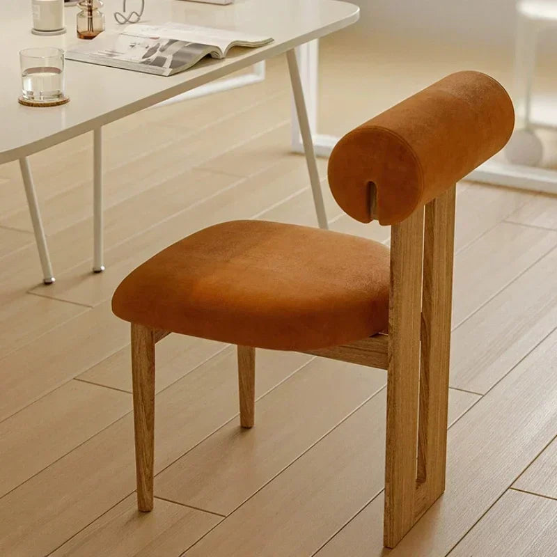 Modern Bouclé Dining Chair with Padded Backrest – Accent Chair
