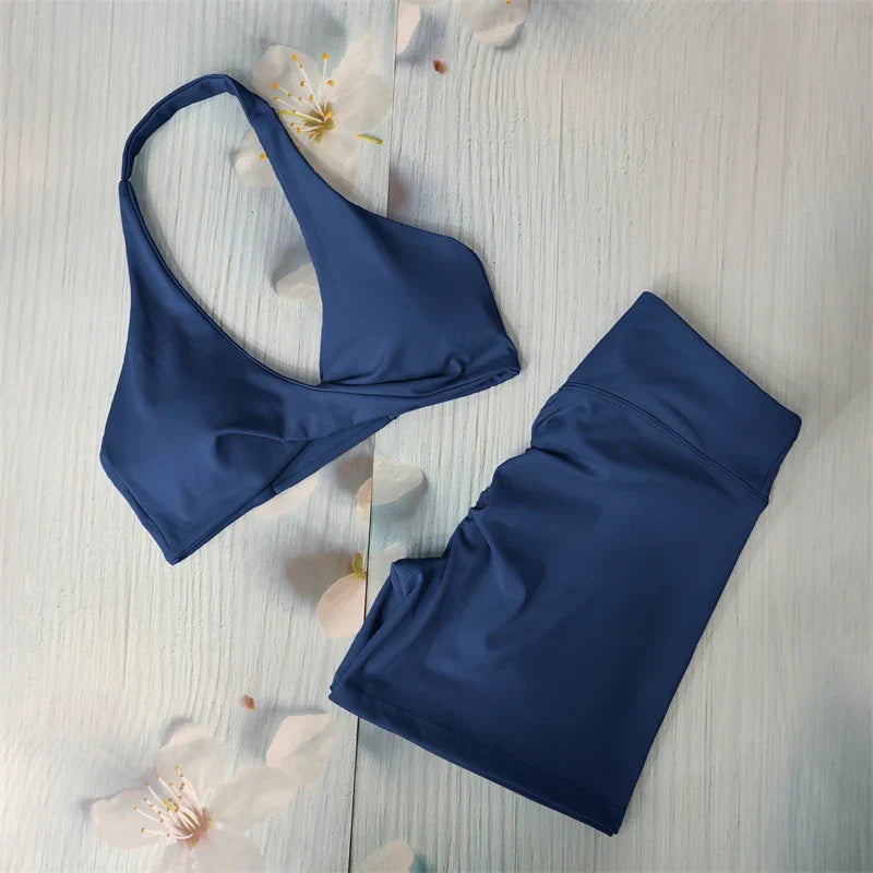 Butt Lifting Sports Set Shorts Gym Exercise Clothes Women's Yoga Suit For