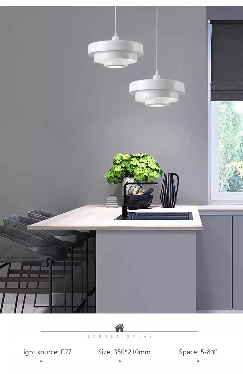 Nordic Pendant Light – Modern Aluminum Ceiling Lamp for Home & Dining