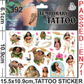 Moana Maui Simea Temporary Tattoo Stickers Party Favors Gifts Goodie Bag Fillers for Kids Birthday Party Supplies Baby Shower