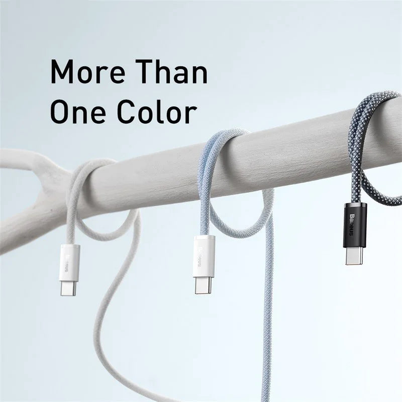 Baseus 100W USB C Cable For iPhone 16 15 Plus Pro Max Type C Cable For Macbook Pro ipad PD Fast Charger Cord Type-C Cable