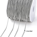No Fade 2Meters Stainless Steel Chains Gold Color Lips Beads Beaded Chain for Jewelry Making DIY Necklace Bracelet Accessories