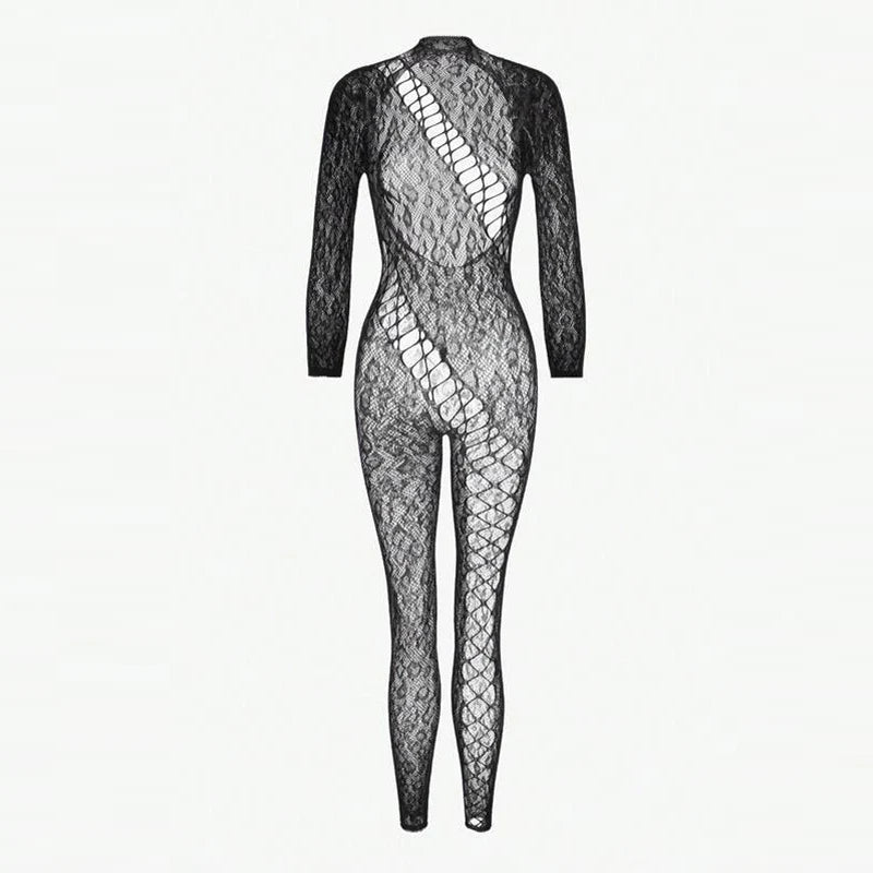 Crotchless Sex Bodysuits Transparent Bodystocking Hollow Bold Body Suit Backless Pantyhose Erotic Costumes Sexy Fishnet Lingerie