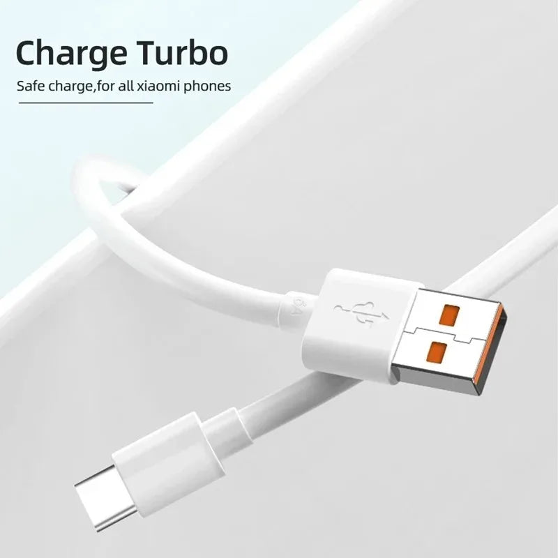 Original For Xiaomi 120W USB Type C Cable Tipo 6A 67W Turbo Fast Charging Mi 14 13 Ultra 13T Pro 12S Redmi Note 13 K70 Poco X6