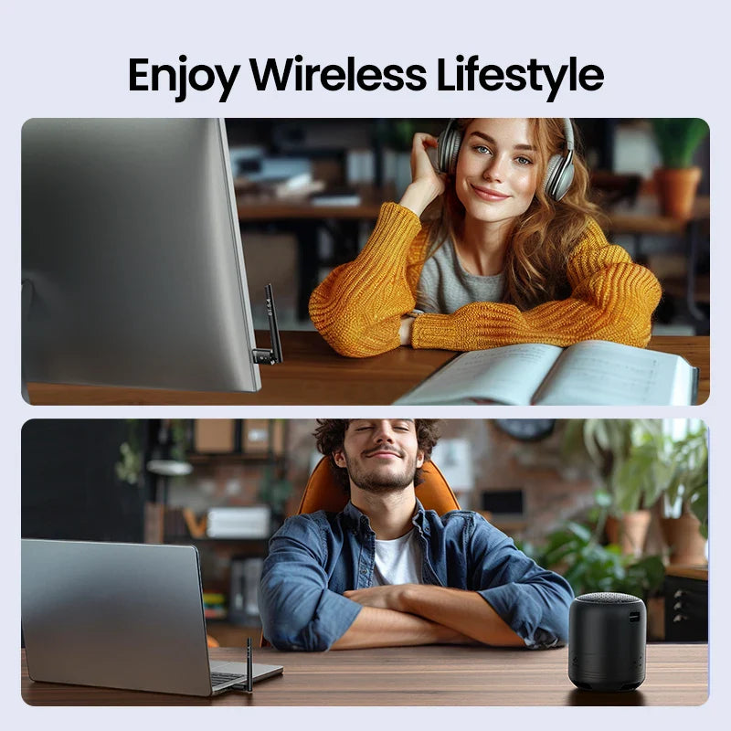 USB Bluetooth 5.3 5.4 Adapter 120M Dongle for PC Wireless Mouse Keyboard Music Audio Receiver Transmitter Bluetooth