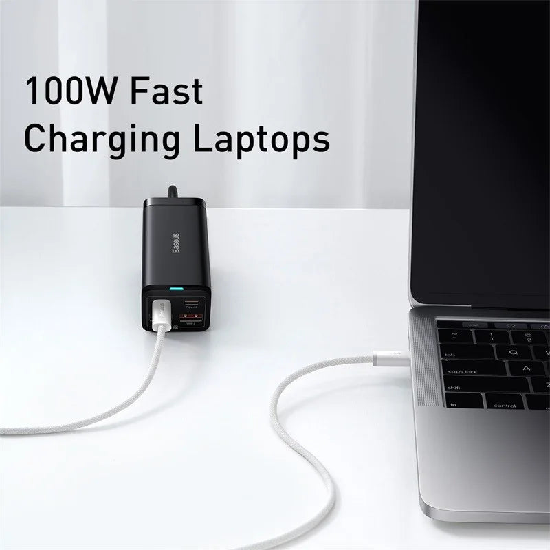 Baseus 100W USB C Cable For iPhone 16 15 Plus Pro Max Type C Cable For Macbook Pro ipad PD Fast Charger Cord Type-C Cable