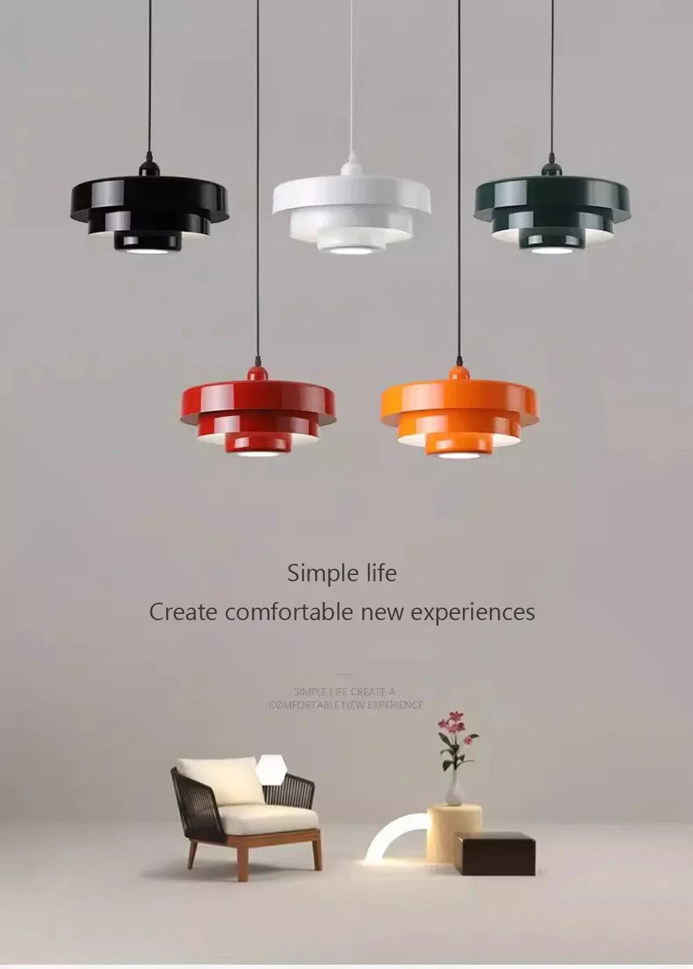 Nordic Pendant Light – Modern Aluminum Ceiling Lamp for Home & Dining