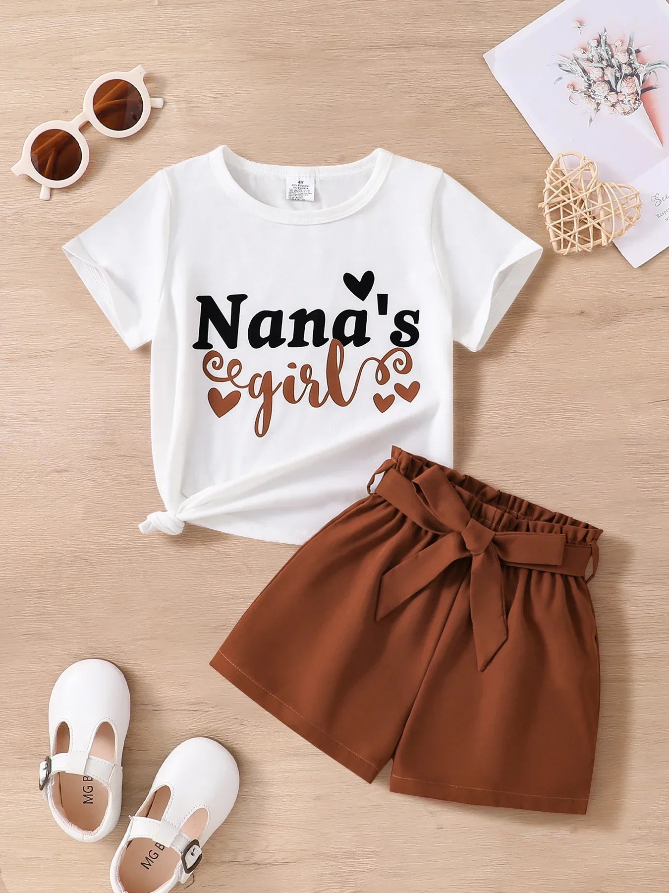 Children's clothing, girls' summer fashion, breathable thin 2-piece set,