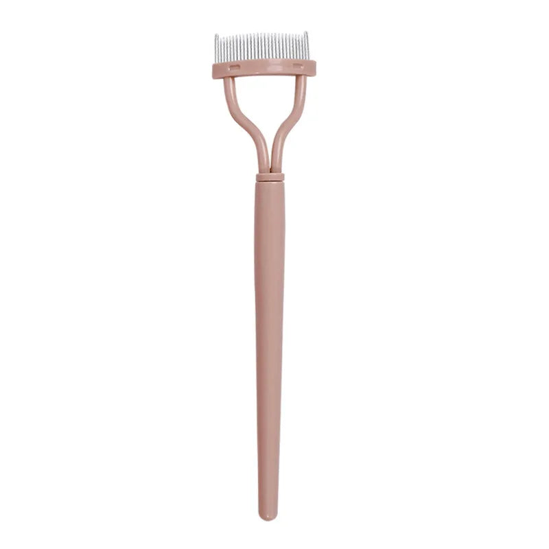 Eyelash Separator Metal Teeth Straight Eyelash Curler Beauty Makeup Stainless Eyelash Brush Comb Mascara Curl Makeup Tool