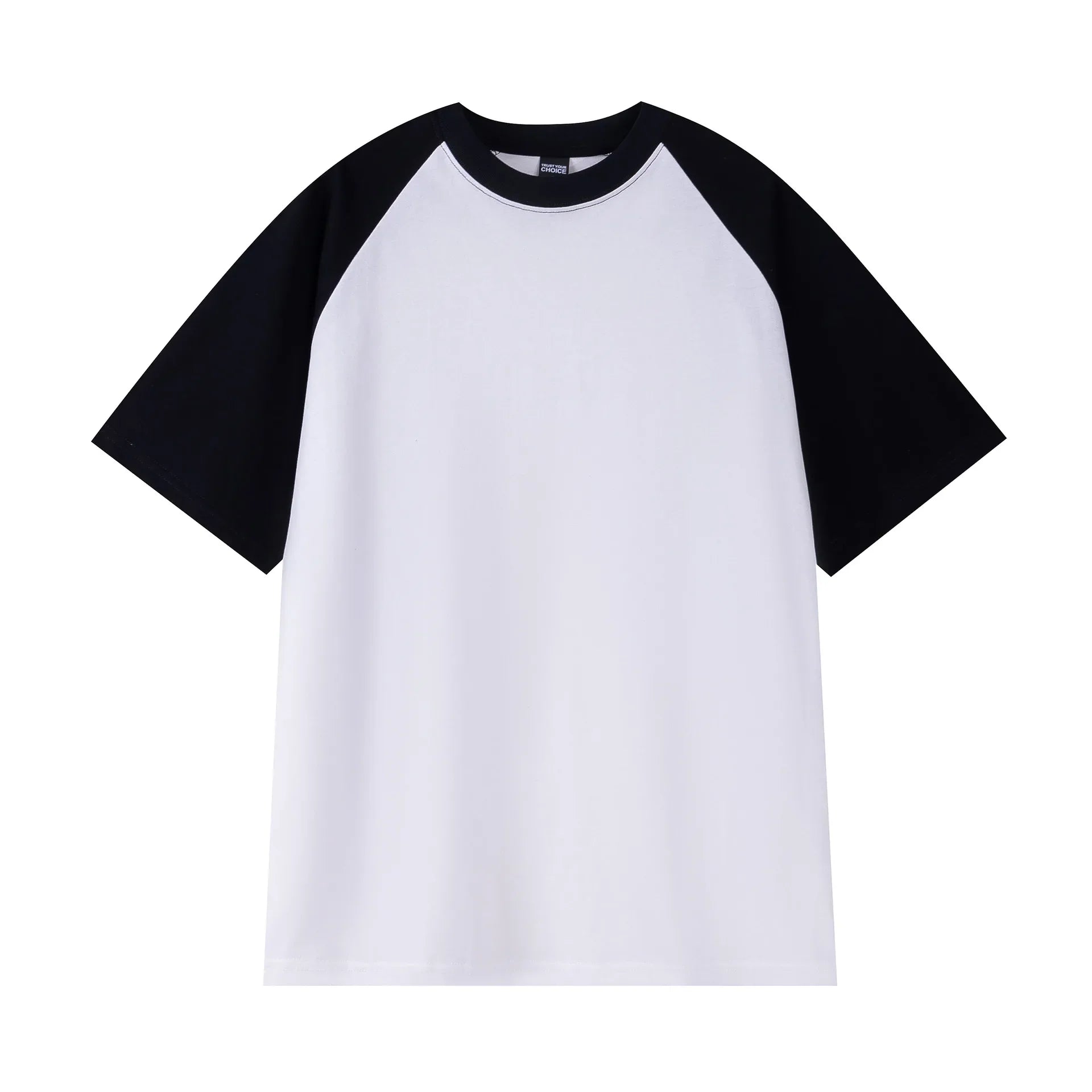Heavyweight 240g Contrast Sleeve Cotton T-Shirt for Men