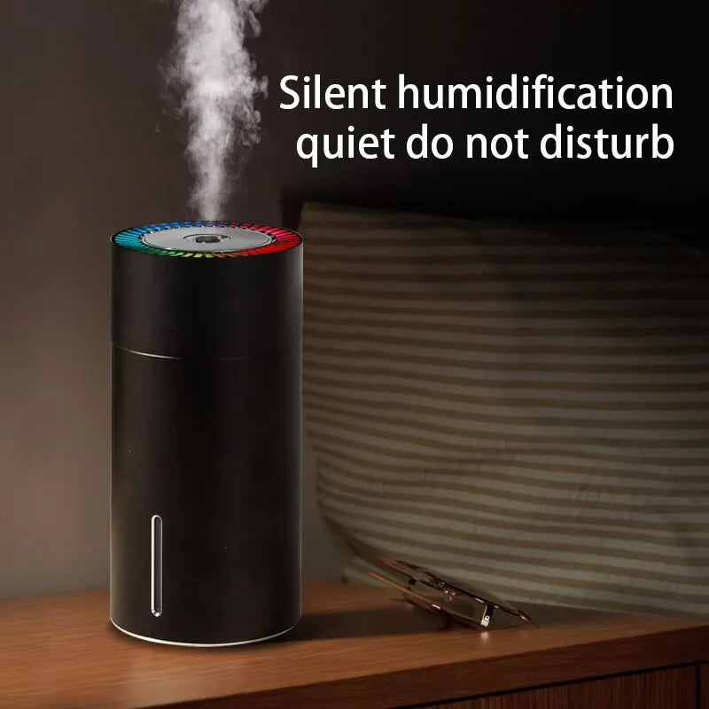LED Light Aromatherapy Machine Humidifier Diffuser for Car Small Air Humidification Home and Bedroom Big Spray 260ml
