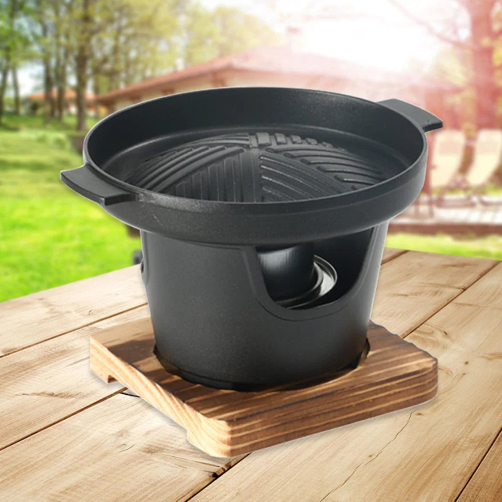 Mini Barbecue Stove Detachable Japanese Alcohol Stove Non-stick BBQ Grill Furnace Roasting Meat Tool for Picnic Camping Stove