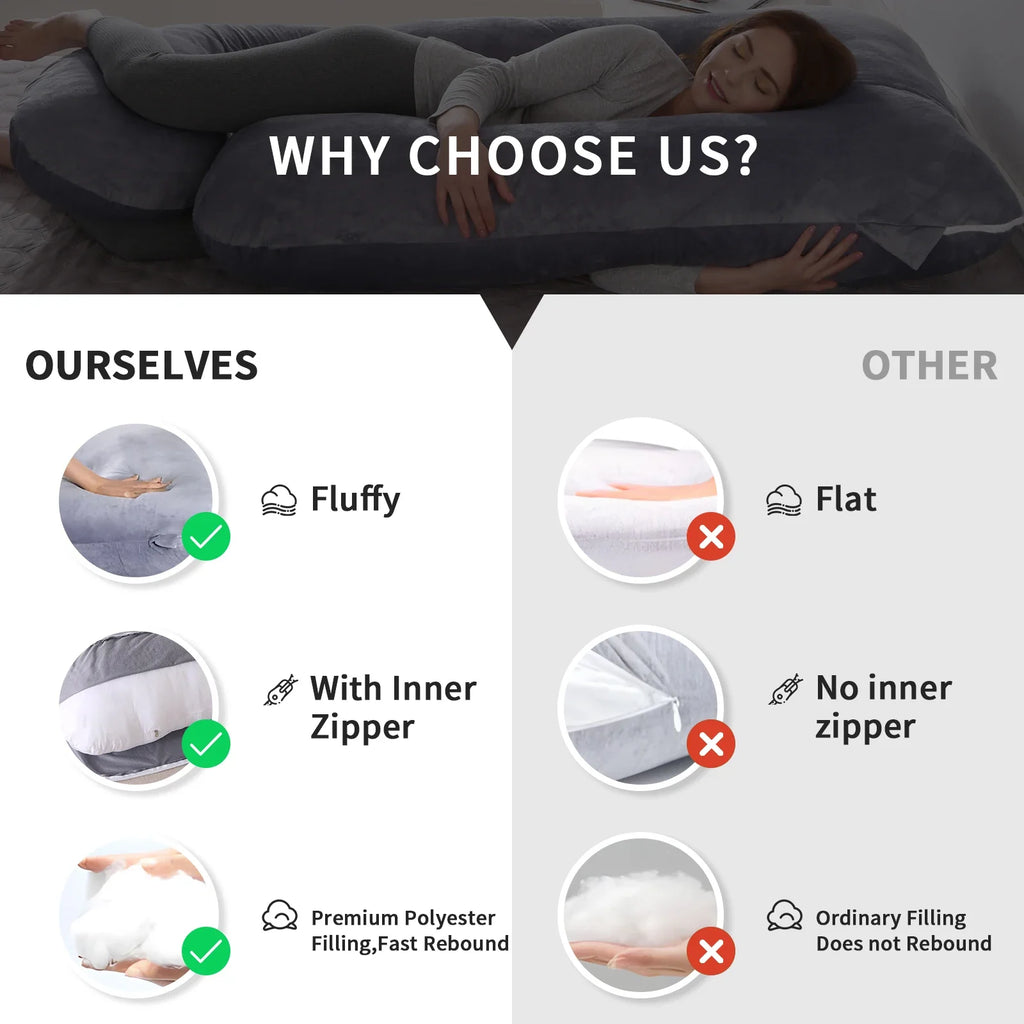 Pregnancy Pillows for Sleeping, G Shaped Full Body Maternity Pillow with Removable Cover - Support for Belly for Pregnant Women