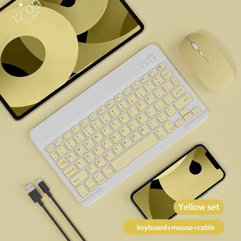 10 inch Magnetic Tablet Keyboard for iPad 2024 10.9 11 10.2 Bluetooth Rechargeable Keyboards for Xiaomi 6 Huawei Matepad 11.5