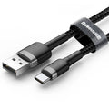 Baseus Type C Cable for Samsung S20 S22 Quick Charge 3.0 Cable USB C Fast Charging for Huawei P50 Xiaomi Mi 8 USB-C Charger Wire