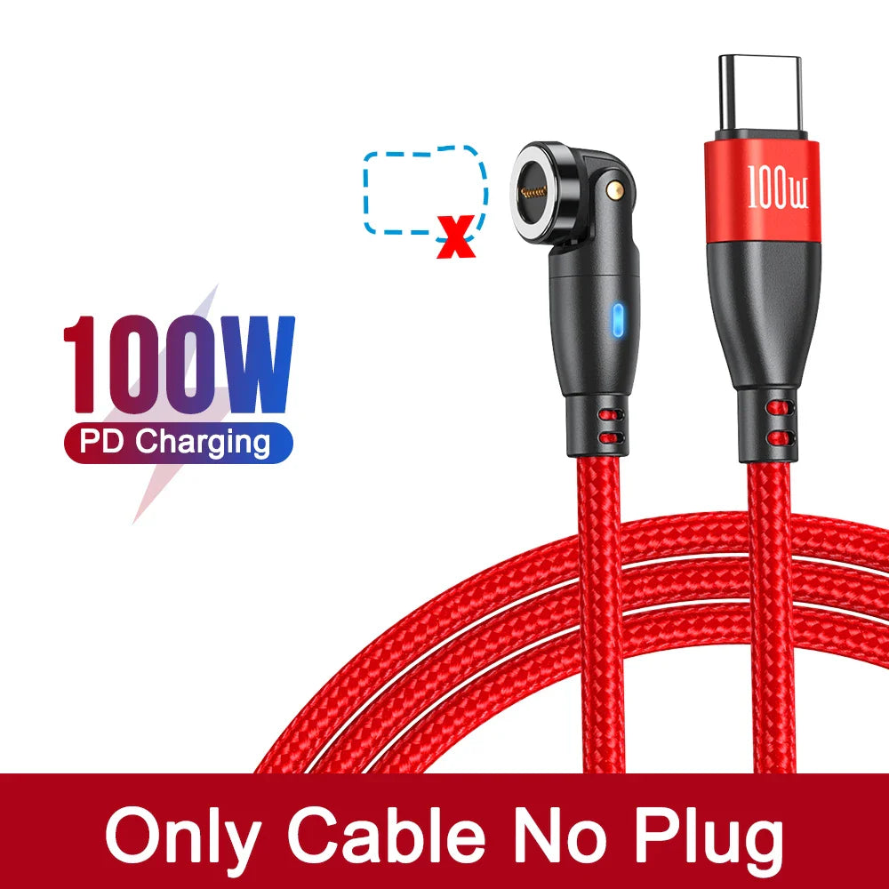 AUFU 100W Magnetic USB Type C Cable 5A Fast Charging Micro Type C Cable For Macbook Samsung for iPhone Magnet Charger Wire Cord