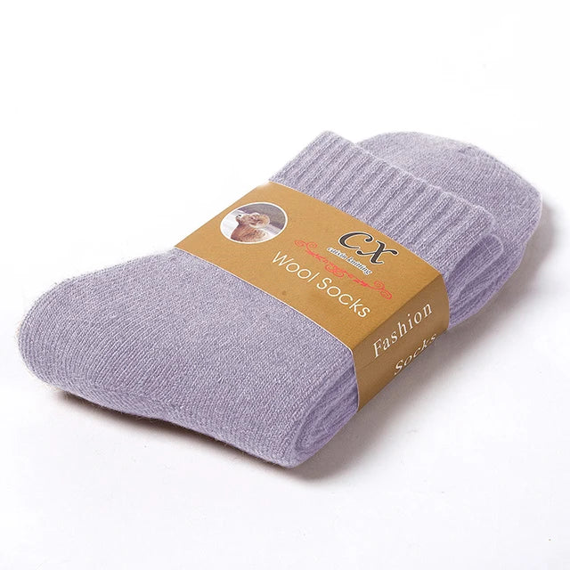 2024 New Winter Super Thicker Warm Socks Wool Male Men Women Socks Solid Socks Merino Wool Socks Against Cold Snow Terry Socks