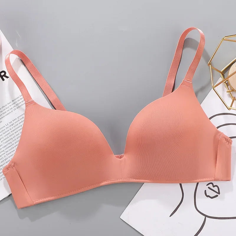 Women Seamless Bra Sexy No Wire Push Up Underwear Girls Students Breathable Thin 10 Colors Bras Female's Bra Breathable Gathered