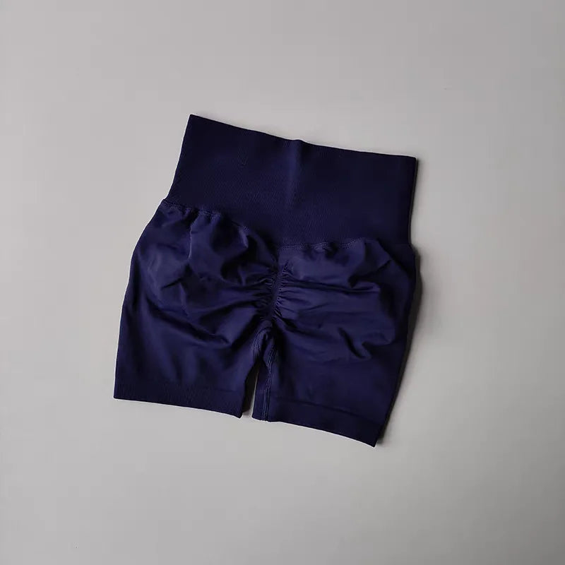 Summer High-Waist Women's Yoga Shorts Breathable Fitness Butt Lift Sports Running Shorts Cycling Push-Up Workout Gym Shorts