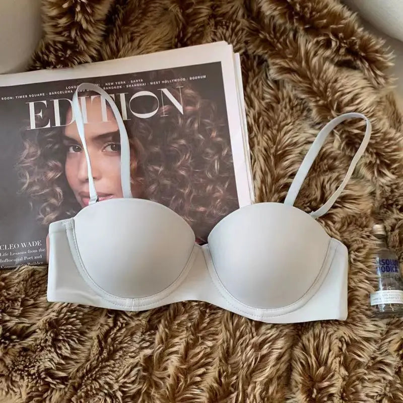 Seamless Push Up Bras For Women 1/2 Cup Underwear Padded Bra Comfort Invisible Brassiere Non-wire Fixed Cup Sexy Lingerie