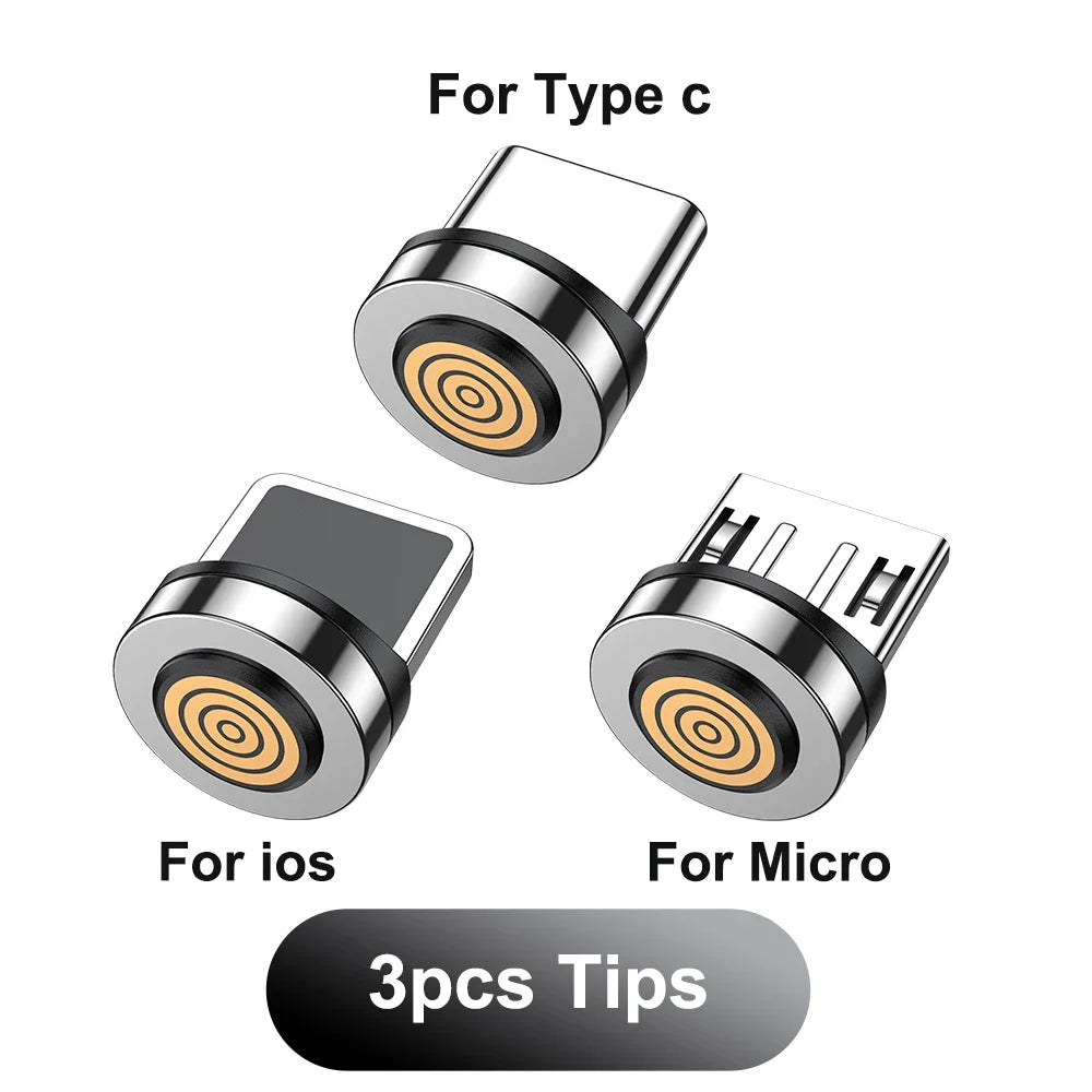AUFU 5A Magnetic Type C Cable For Samsung S21 Huawei P30 Magnet Fast Charging Charger Wire for iPhone Xiaomi Micro USB Data Cord