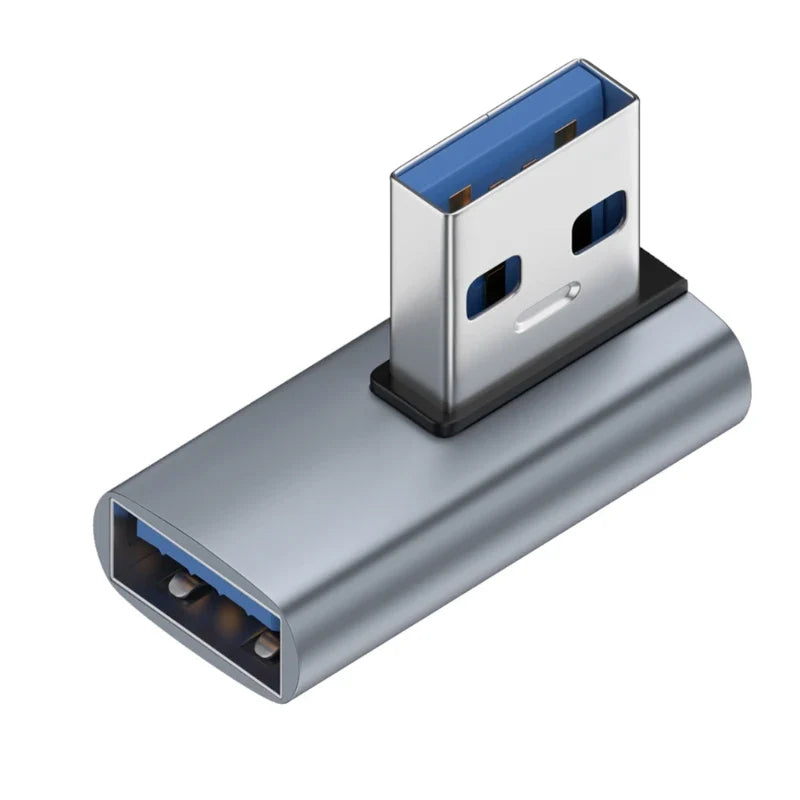 NNBILI 90 Degree Right Angle USB 3.0 Extension Adapter Upward Elbow USB Connector For PC Male to Female Extension Plug Converter