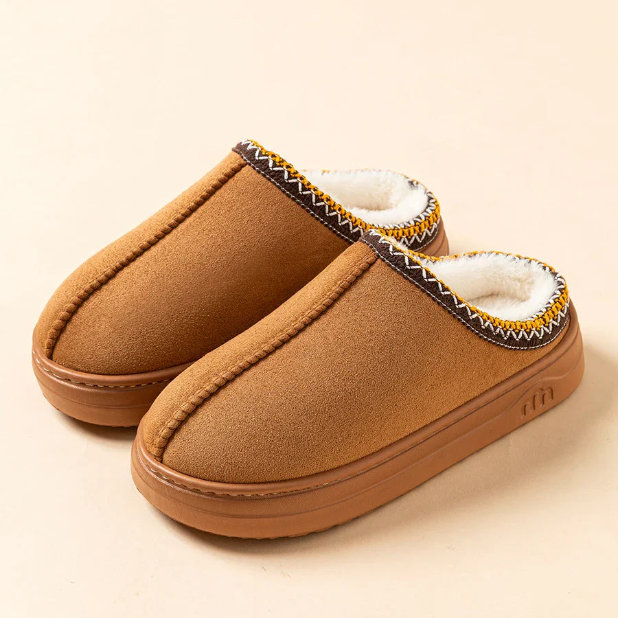 Winter Men's Slippers Indoor Bedroom Breathable Warm Snow Boots Women Outdoor Soft Sole Anti-slip Home Cotton Shoes Couple