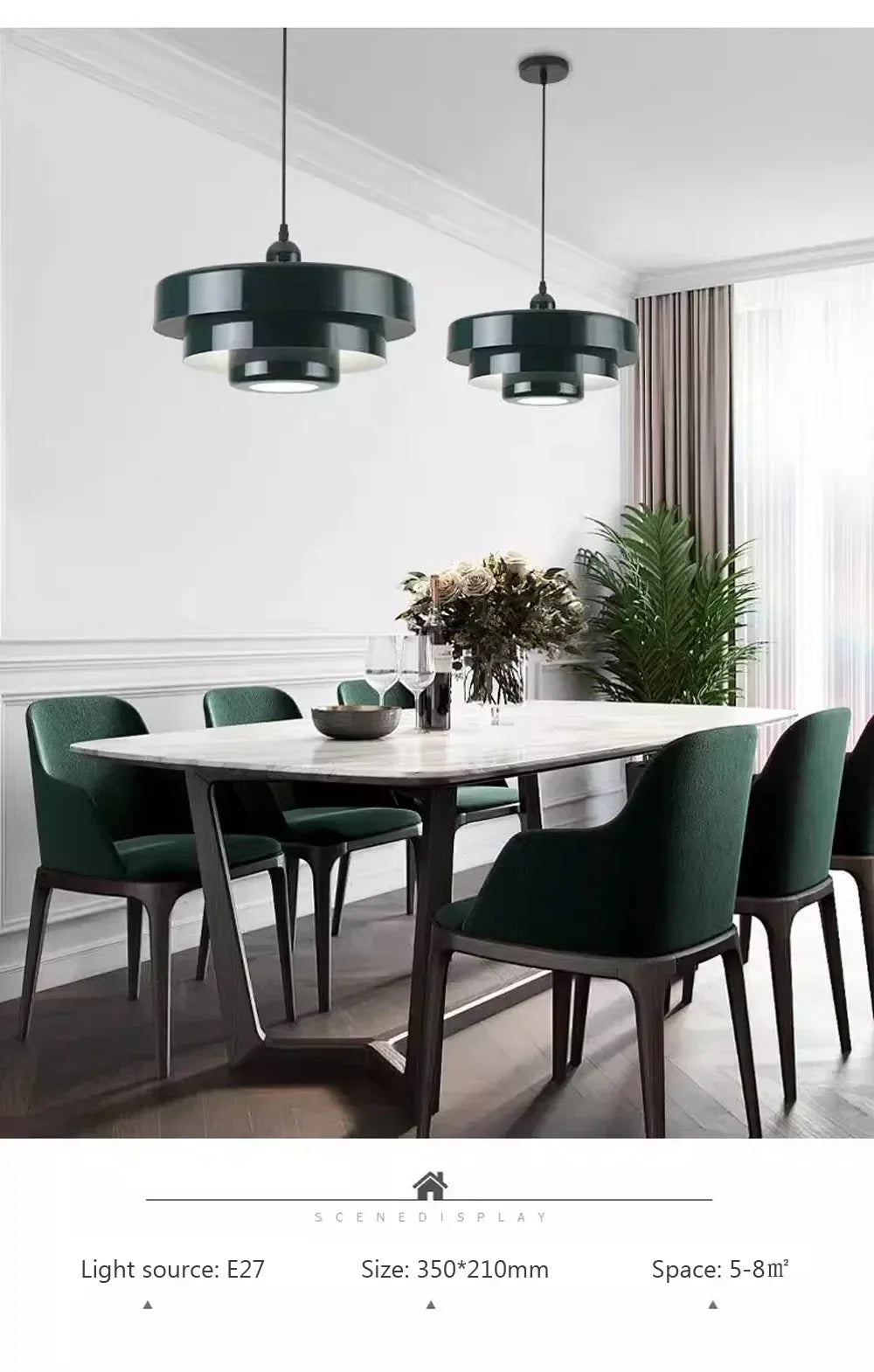 Nordic Pendant Light – Modern Aluminum Ceiling Lamp for Home & Dining