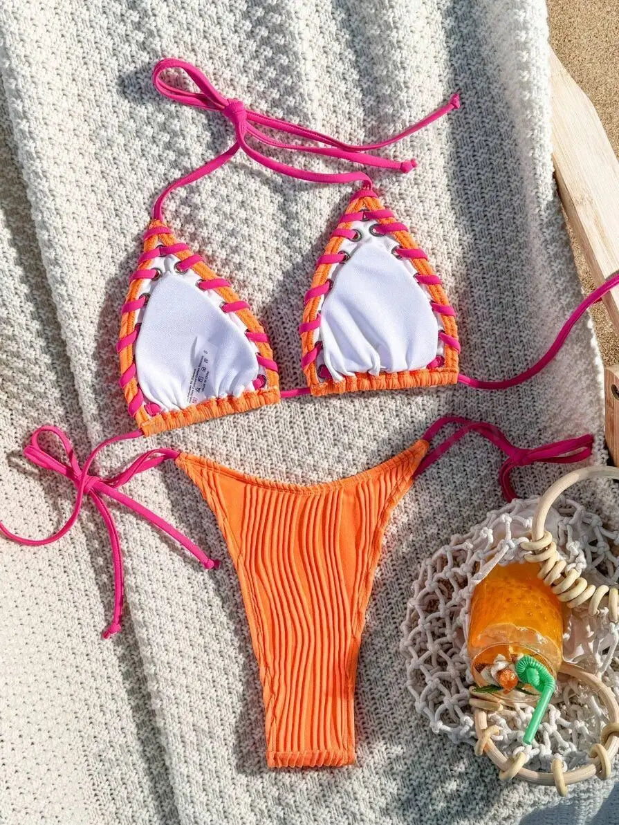Sexy Bikinis 2025 Women's Swimwear Female Swimsuit For Swimming Wear Bathing Suits Brazilian Bikini Set Beachwear Pool Bather