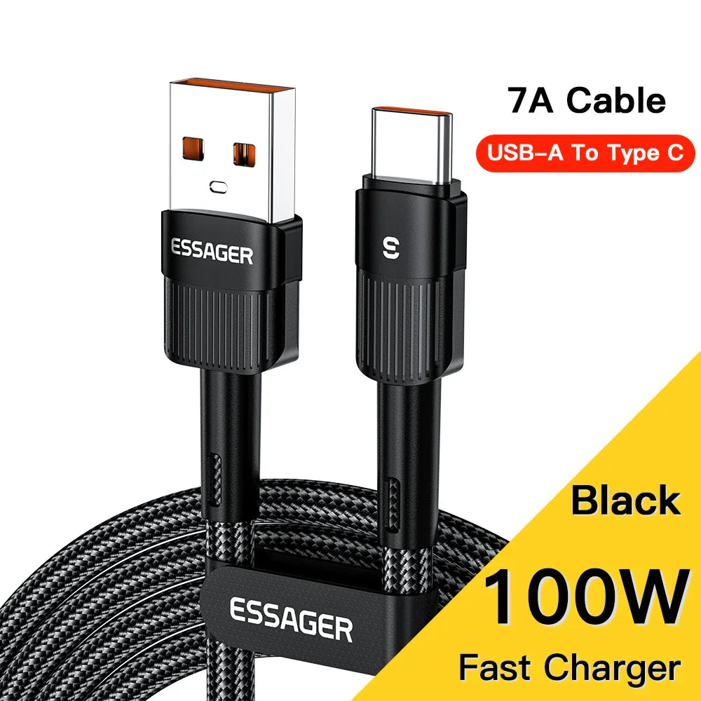 Essager 100W USB Type C To USB C Cable USB-C PD Fast Charging Charger Wire Cord For Macbook Samsung Xiaomi Type-C USBC Cable 3M