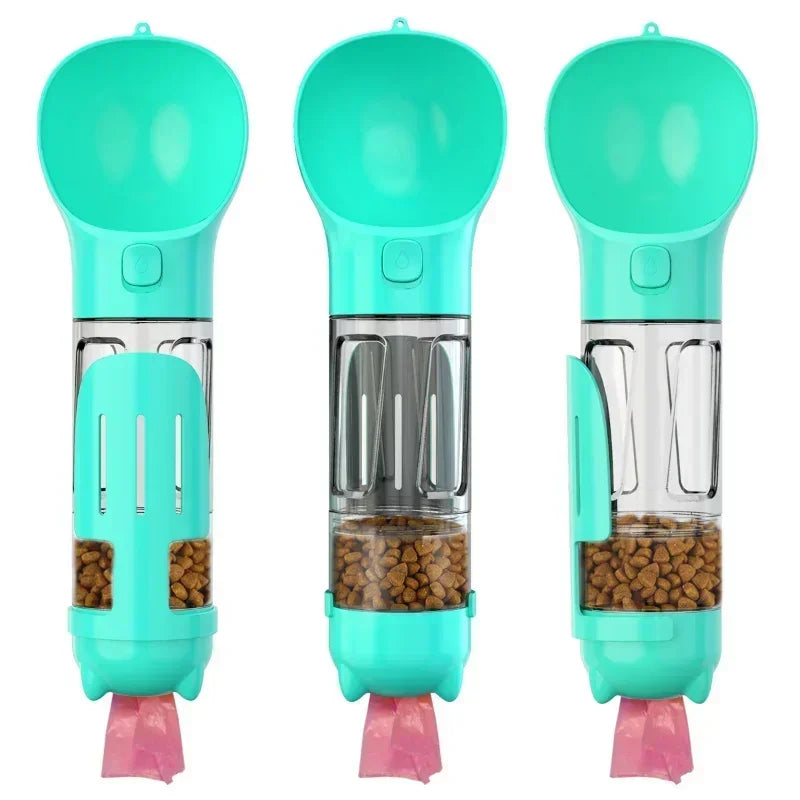 Portable 3 In 1 Dog and Cat Drinking Feeder Bowl Accessories, Dog Water Bottle
