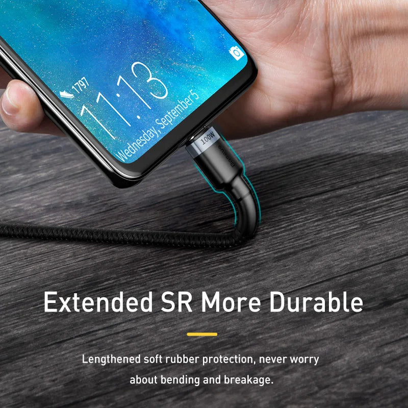 Baseus 100W USB C To USB Type C Cable USBC PD Fast Charging Cord USB-C TypeC Cable For iPhone 16 15 Pro Max Macbook Samsung POCO