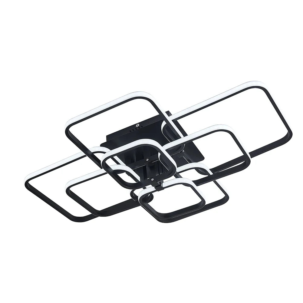 KOMORE Contemporary LED Energy-efficient Semi Flush Ceiling Light,  White / Stepless Dimming