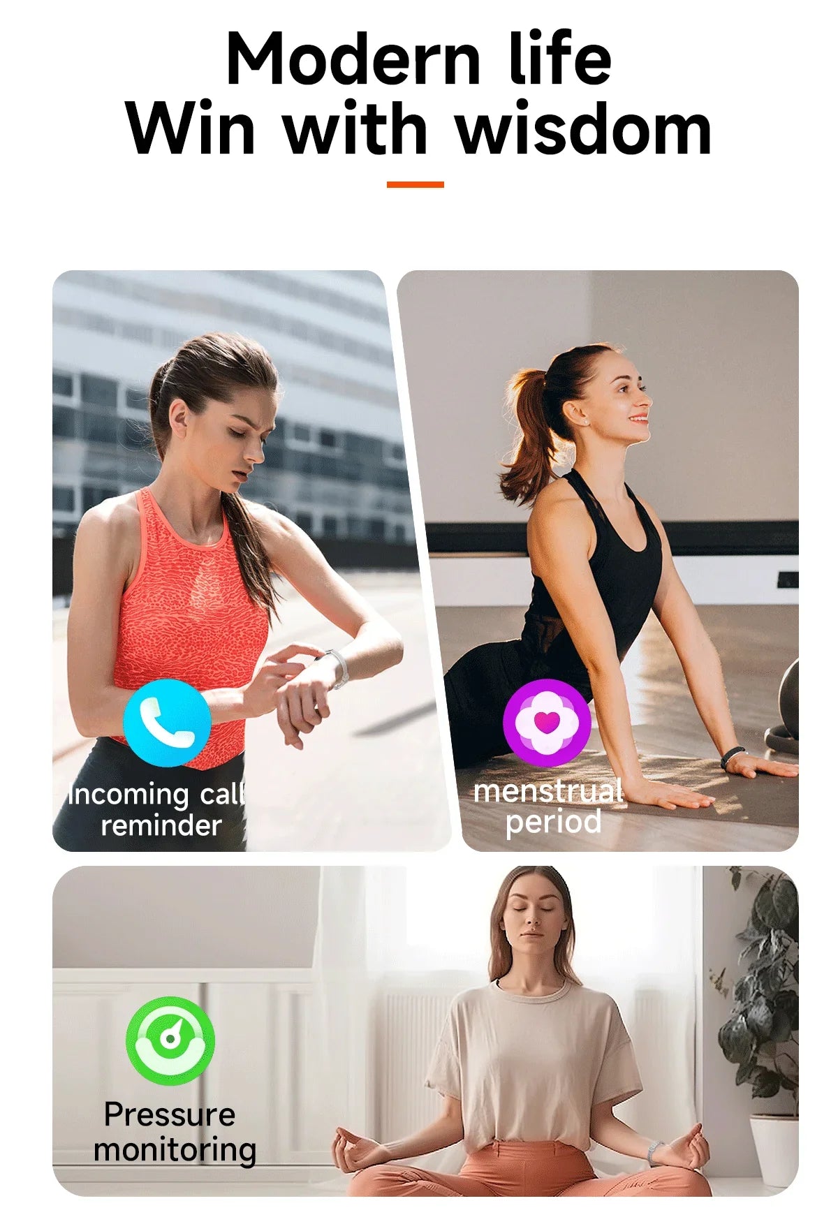 Health & Fitness Smart Bracelet with Heart, Sleep & Activity Tracking