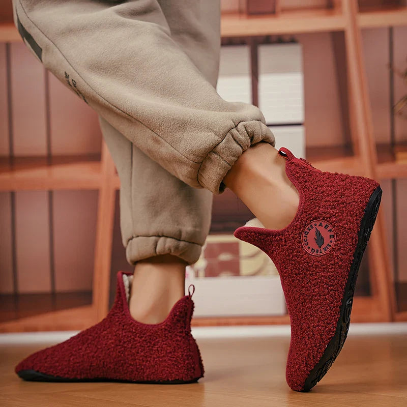 Winter Slippers Men Couples Slippers Non-slip Warm Women and Men Slipper Indoor Soft Shoes Comfortable Flat Home Cotton Shoe
