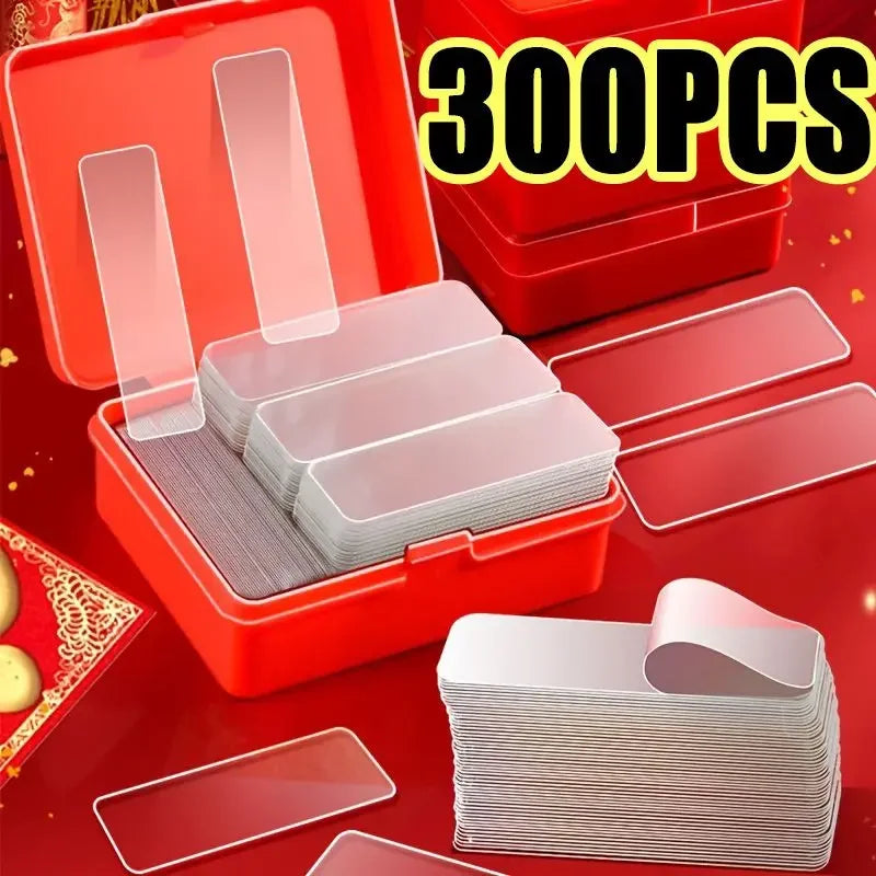 300Pcs Double Sided Adhesive Tape Nano Reusable Super Strong Transparent Wall Stickers WaterProof Widely Used Wall Mount Sticker