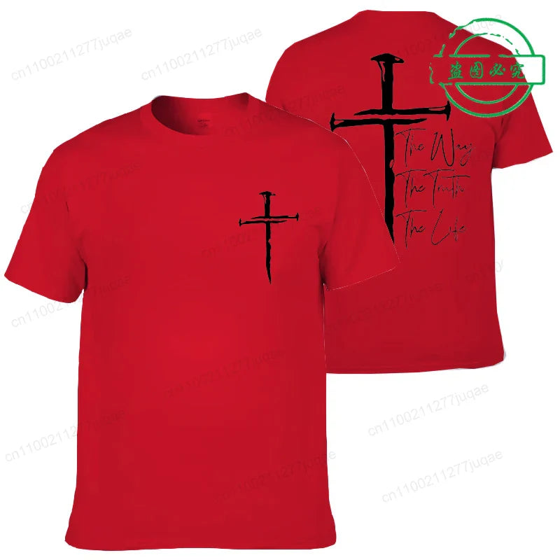 Cross Graphic Tee – Minimal Back Print Shirt