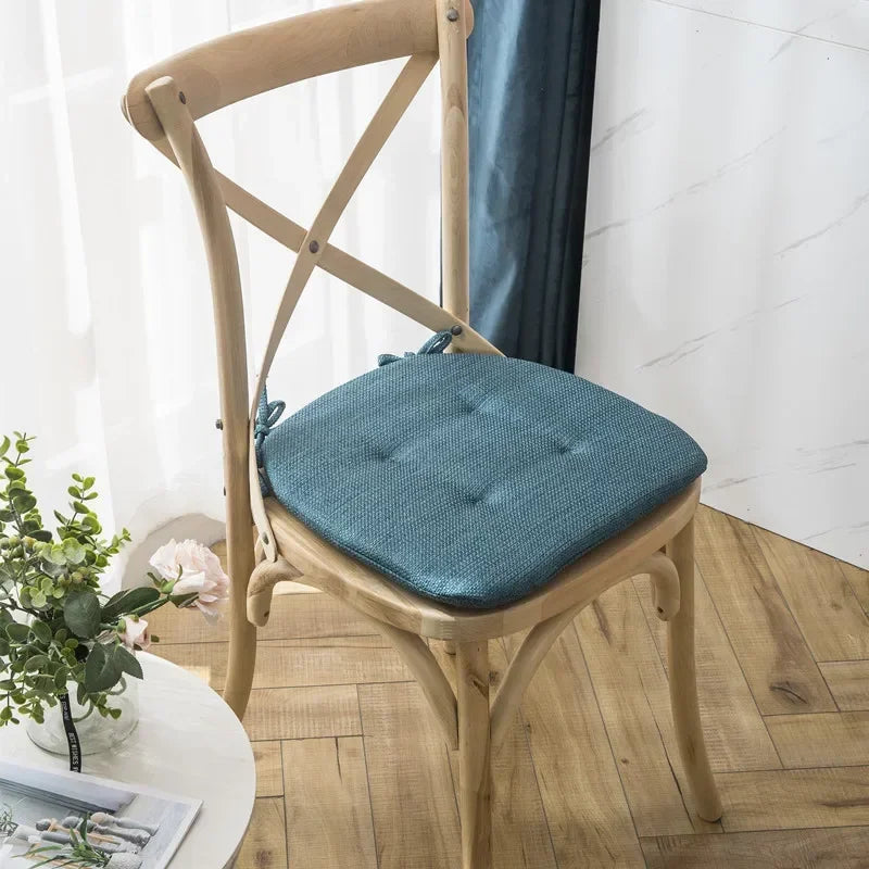 Summer Breathable Cushion Four-Nail Anti-Slip Chair Cushion Classroom Living Room Chair Season Nordic Solid Color Cushion